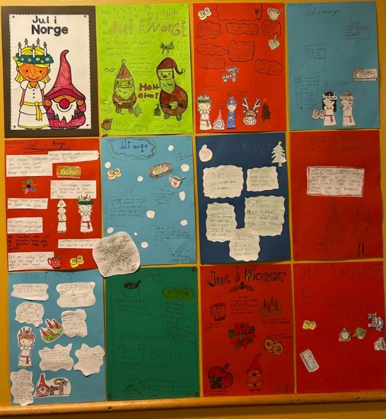 Jul i Norge og i Australia på 4. trinn