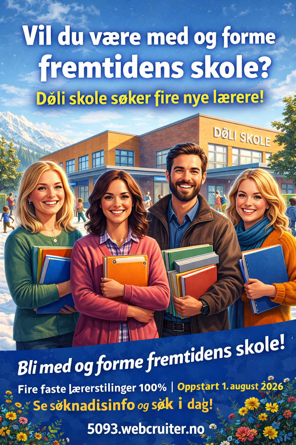 Vil du være med og forme fremtidens skole? Døli skole søker fire nye lærere