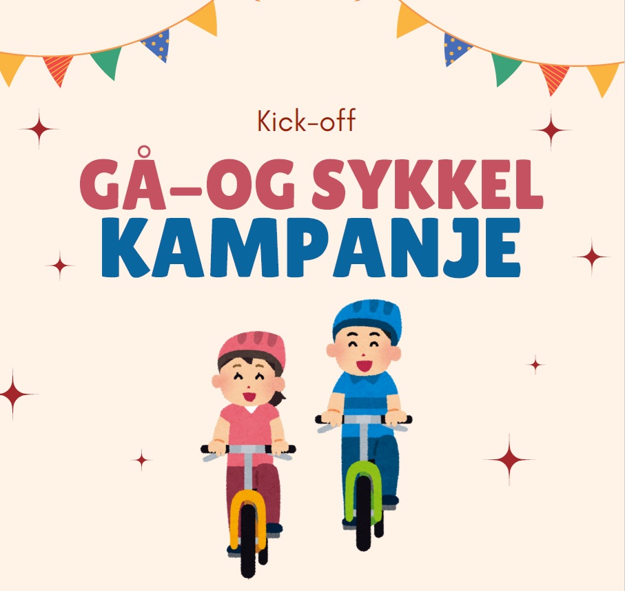 Gå- og syklekampanje 6. mai – 23. mai 2025