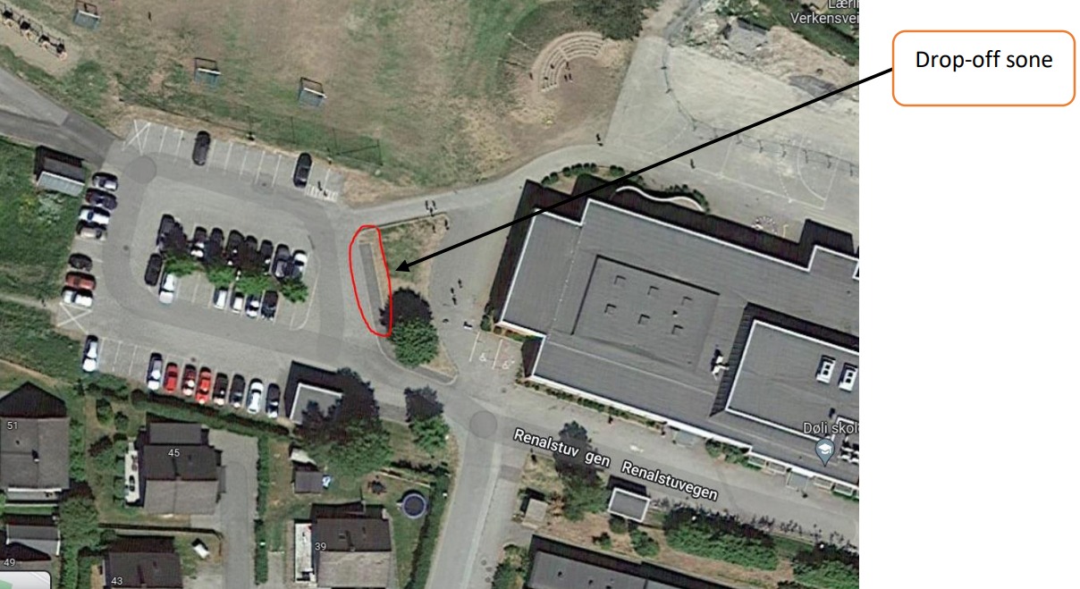 Vi oppfordrer foresatte til å la elevene gå eller sykle til skolen!