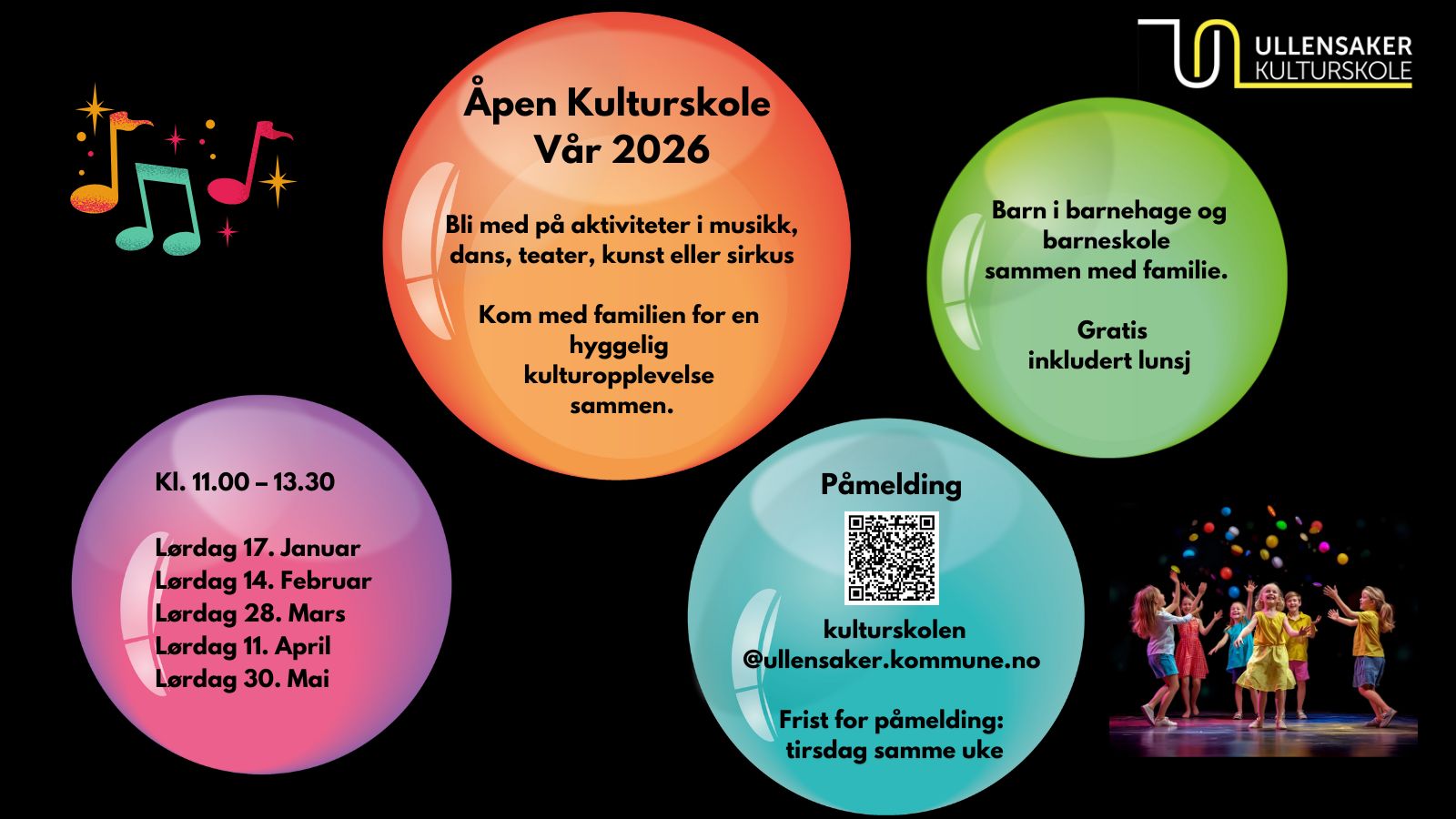 Liker du musikk, dans, teater, kunst eller er nysgjerrig på sirkus?